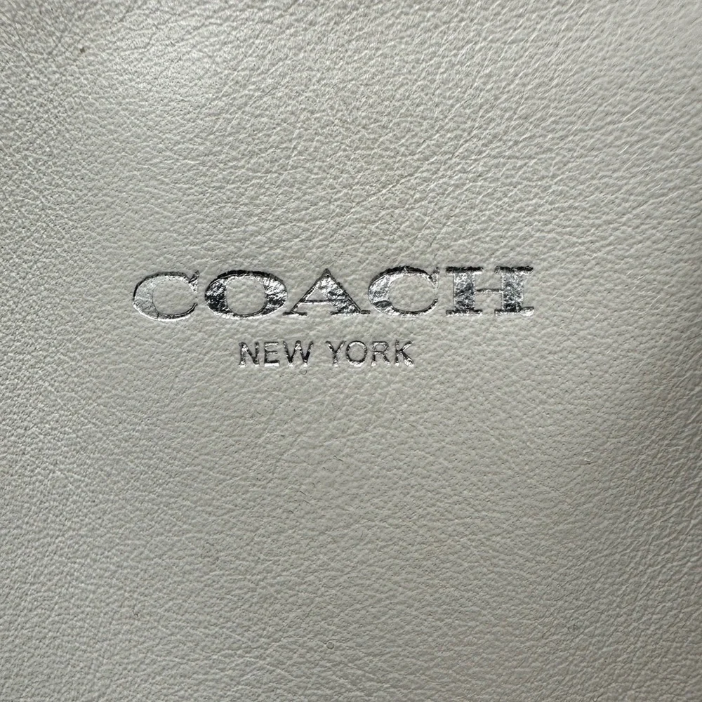 Coach Mini Tanner 48878 Chalk & Purple Colorblock Leather Crossbody - Picture 11 of 11